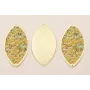 Ovalo 60*33 Oro Mate Estampado Amarillento / Cuentas Metálicas de Latón / Zamak
