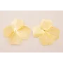 Cuenta Flor 70mm diámetro 4 pétalos Moldeable Oro / Cuentas Metálicas de Latón / Zamak