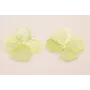 Cuenta Flor 70mm  4 pétalos Moldeable Verde Metal / Cuentas Metálicas de Latón / Zamak