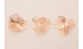 Cuenta  Flor 35mm 6 pétalos moldeables Cobre / Cuentas Metálicas de Latón / Zamak
