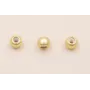 Bola de 6mm con freno se silicona Baño Oro / Cuentas Metálicas de Latón / Zamak