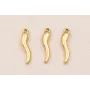 Colgante Pimiento Acero Inox. 316L 13*3mm Baño Oro / Cuentas Metálicas de Acero Inoxidable
