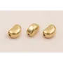 Pepita transversal Acero Inox. 316L 9*6mm Baño Oro / Cuentas Metálicas de Acero Inoxidable