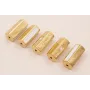Tubo hexagonal Acero Inox 316L 16*7mm Blanco y Oro / Cuentas Metálicas de Acero Inoxidable