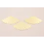 Colgante abanico 50*24mm dorado Mate / Cuentas Metálicas de Latón / Zamak