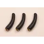 Tubo curvado S.Steel 316L Esmalte negro 21*5mm / Cuentas Metálicas de Acero Inoxidable
