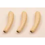 Tubo curvado S.Steel 316L Esmalte Crema 21*5mm / Cuentas Metálicas de Acero Inoxidable
