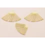 Colgante Pivotes 48*60 Oro Mate / Cuentas Metálicas de Latón / Zamak