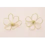 Flor Manual Hilo Latón 80mm Oro Mate / Cuentas Metálicas de Latón / Zamak