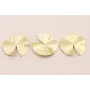 Colgante Nenufar 42mm anilla trasera Oro Mate / Cuentas Metálicas de Latón / Zamak
