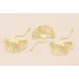 Colgante Cala plana 25*35mm Oro Mate / Cuentas Metálicas de Latón / Zamak