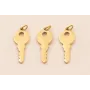 Colgane llave Acero Inox. 14*6mm Oro / Cuentas Metálicas de Acero Inoxidable