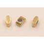 Entrepieza Acero Inox. Ovalo 4*2mm Oro / Cuentas Metálicas de Acero Inoxidable