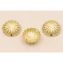 Colgante semicircular estriado 20mm Oro Mate / Cuentas Metálicas de Latón / Zamak