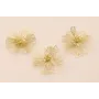 Flor 3 capas 46mm diamtro Oro Mate / Cuentas Metálicas de Latón / Zamak