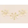 Estrella de satelites 2 capas 25mm Oro Mate / Cuentas Metálicas de Latón / Zamak