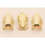 Colgante Escarabajo 15*10mm Beige, Negro y Ocre / Cuentas Metálicas de Latón / Zamak