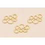 Pieza de 6 Aros 20*12mm Oro Mate / Cuentas Metálicas de Latón / Zamak