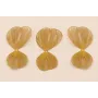 Pareja de Pétalos 50*27mm moldeables Mostaza / Cuentas Metálicas de Latón / Zamak