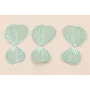 Pareja de Pétalos 50*27mm moldeables Turquesa / Cuentas Metálicas de Latón / Zamak