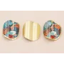 Disco ondulado de 40mm Oro Mate Mar y Corales / Cuentas Metálicas de Latón / Zamak