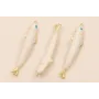 Entrepieza Pez esmaltado 32*5mm Beige / Cuentas Metálicas de Latón / Zamak