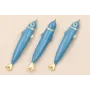 Entrepieza Pez esmaltado 32*5mm Azul / Cuentas Metálicas de Latón / Zamak