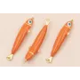 Entrepieza Pez esmaltado 32*5mm Coral / Cuentas Metálicas de Latón / Zamak