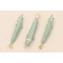 Entrepieza Pez esmaltado 32*5mm Verde Turquesa / Cuentas Metálicas de Latón / Zamak