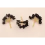Ramillete 16 pétalos de Abalorio  20*20mm Negro / Cuentas Metálicas de Latón / Zamak