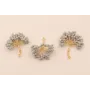Ramillete 16 pétalos de Abalorio  20*20mm Gris / Cuentas Metálicas de Latón / Zamak