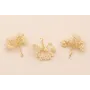 Ramillete 16 pétalos de Abalorio  20*20mm Crema / Cuentas Metálicas de Latón / Zamak