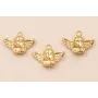 Colgante Angel Acero inox. 316L 15*10*4mm Oro / Cuentas Metálicas de Acero Inoxidable