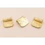 Colgante lámina doblada 15*15mm Oro Mate / Cuentas Metálicas de Latón / Zamak