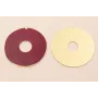 Disco 60mm  Oro Mate color Granate / Cuentas Metálicas de Latón / Zamak