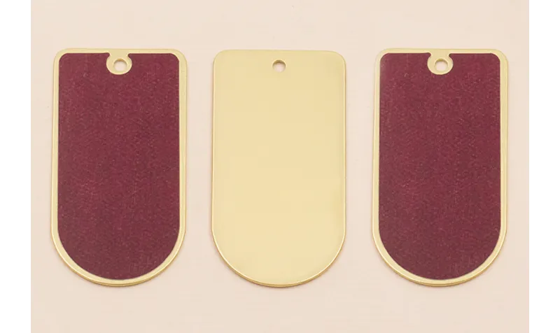 Pieza 50*25 Oro mate color Granate / Cuentas Metálicas de Latón / Zamak