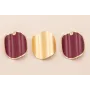 Disco ondulado de 40mm Oro Mate color Granate / Cuentas Metálicas de Latón / Zamak