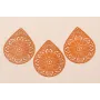 Lágrima rejilla 50*40mm Naranja / Cuentas Metálicas de Latón / Zamak