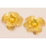 Flor 4 Capas 55mm diametro Oro / Cuentas Metálicas de Latón / Zamak
