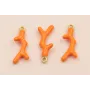 Colgante Coral 20*7mm Esmalte color Coral / Cuentas Metálicas de Latón / Zamak