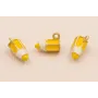 Colgante Lapicero 11*6mm Amarillo / Cuentas Metálicas de Latón / Zamak