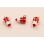 Colgante Lapicero 11*6mm Rojo / Cuentas Metálicas de Latón / Zamak