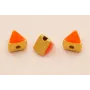 Entrepieza Triangular 5*5*4mm Oro Esmalte Naranja / Cuentas Metálicas de Latón / Zamak