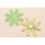 Flor grande 90mm Oro Mate y Esmalte Turquesa / Cuentas Metálicas de Latón / Zamak