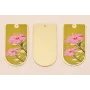Pieza 50*25 Oro mate  Flores Fondo Beige / Cuentas Metálicas de Latón / Zamak