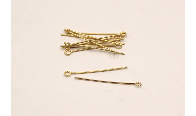 ALFILER ARANDELA GANCHO 7*300 DORADO MATE / Alfileres de Latón / Zamak