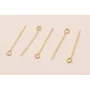 Alfiler Acero Inox. 316L 0,6*22*3mm Baño Oro / Alfileres de Acero Inoxidable