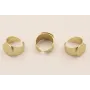 Anillo disco plano 13mm oro mate / Bases de Anillos de Latón / Zamak