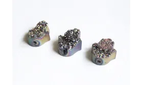 Drusa Mano Fátima11*13 Gris Oscuro / Semipreciosas de 