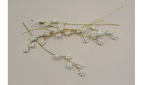Pieza Rama alambrada abalorio Blanco 77mm / Cuentas Metálicas de Latón / Zamak